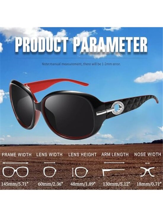 Oversized Rectangle Sunglasses UV400 Protection Shades for Women